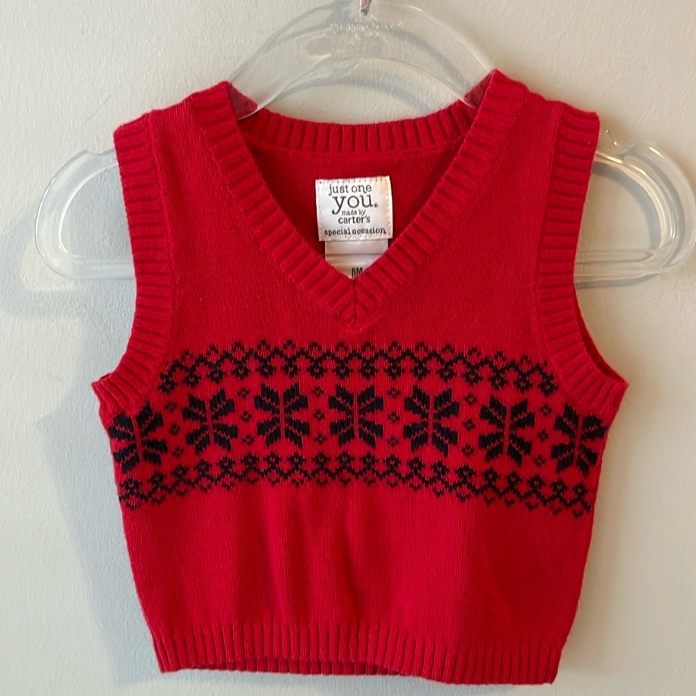 Carters Special‎ Occasion Red Vest 6M